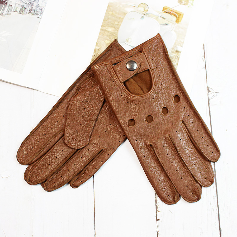 Horse Riding Glove - Summer Driving Deerskin Full Finger Leather