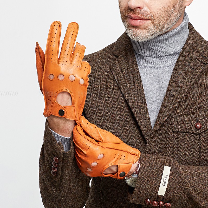 Horse Riding Glove - Fashion Accessories Male Spring Genuine Leather