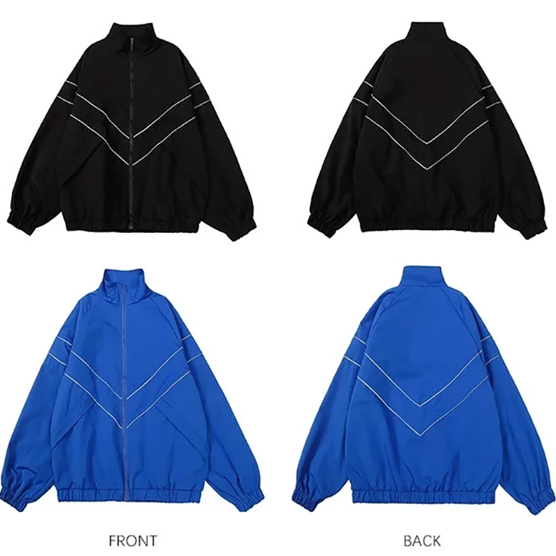 Reflective Stripes Men‘s Jacke - Outdoor Sport Windbreaker review and price